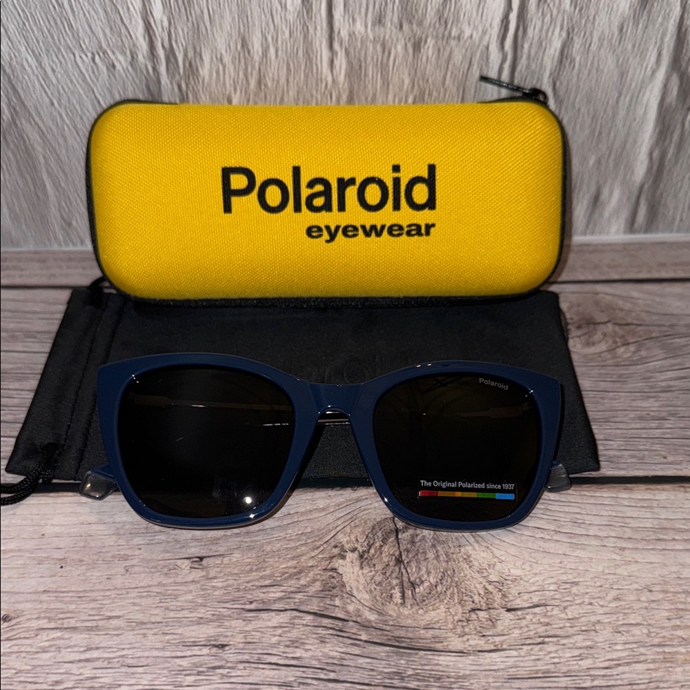 Blue Polaroid Cat Eye Sunglasses